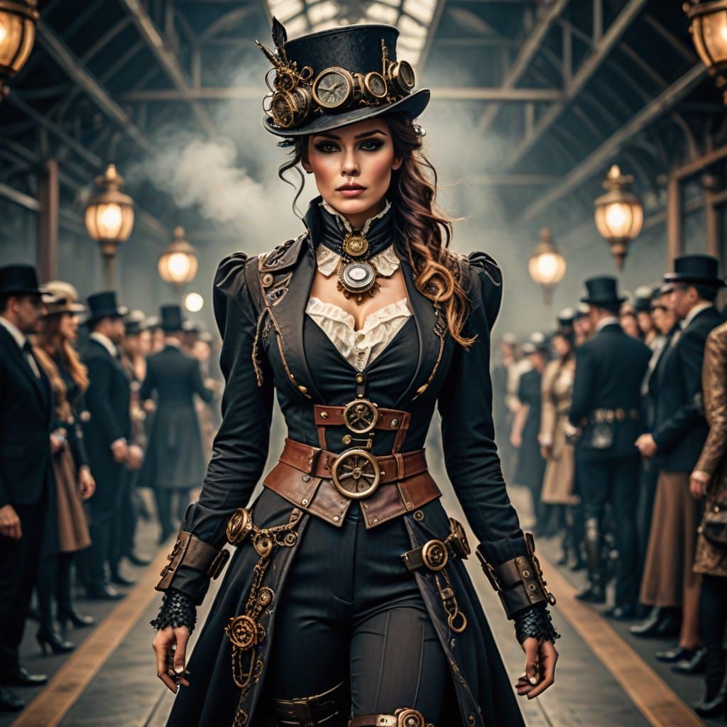 Steampunk Elegance on the Catwalk