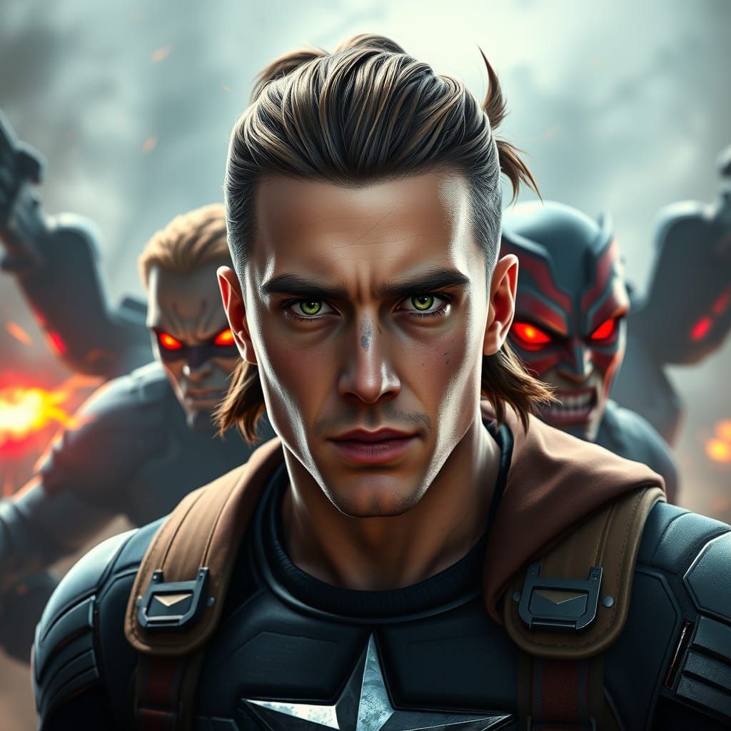 Modern Superhero Embodies Captain America Spirit in High-Sta...