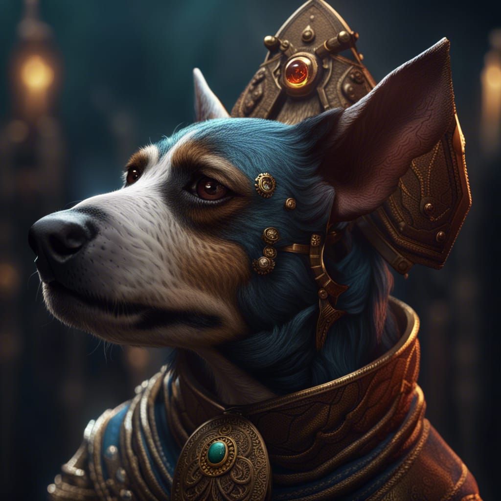 anthropomorphic dog-man priest