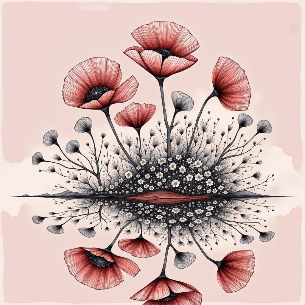 Abstract Liquid Ink Flux Experiment