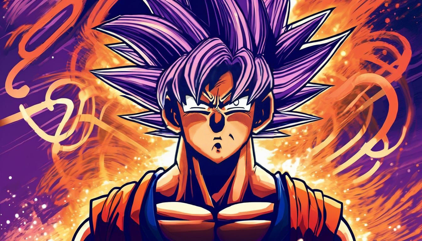 Epic Super Saiyan Goku in a Dynamic Battle Scene
