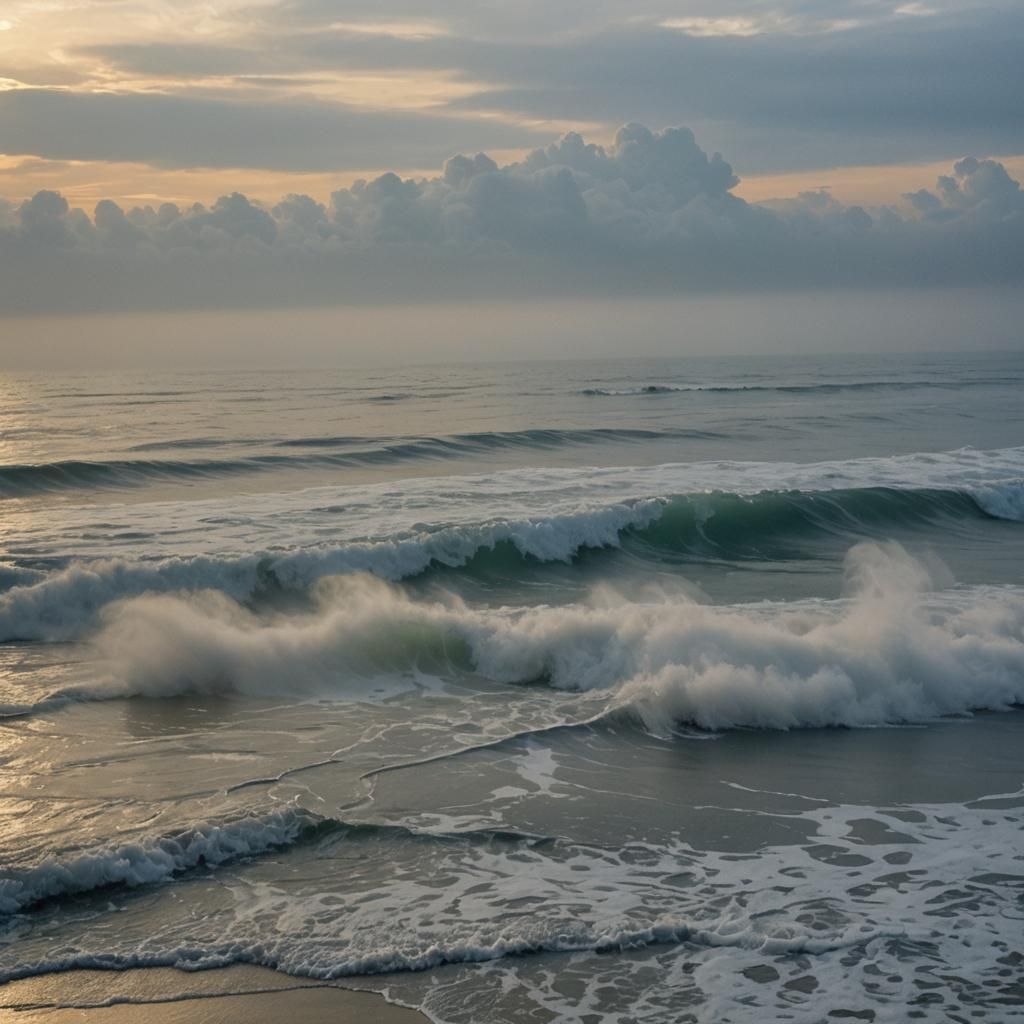 Seashore Dawn: An Eternal Oil Painting