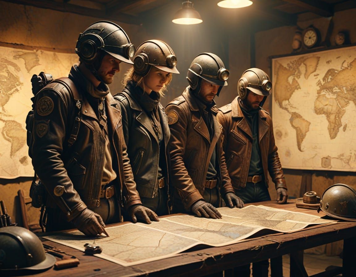 Adventurers from Different Eras: Vivid Digital Art