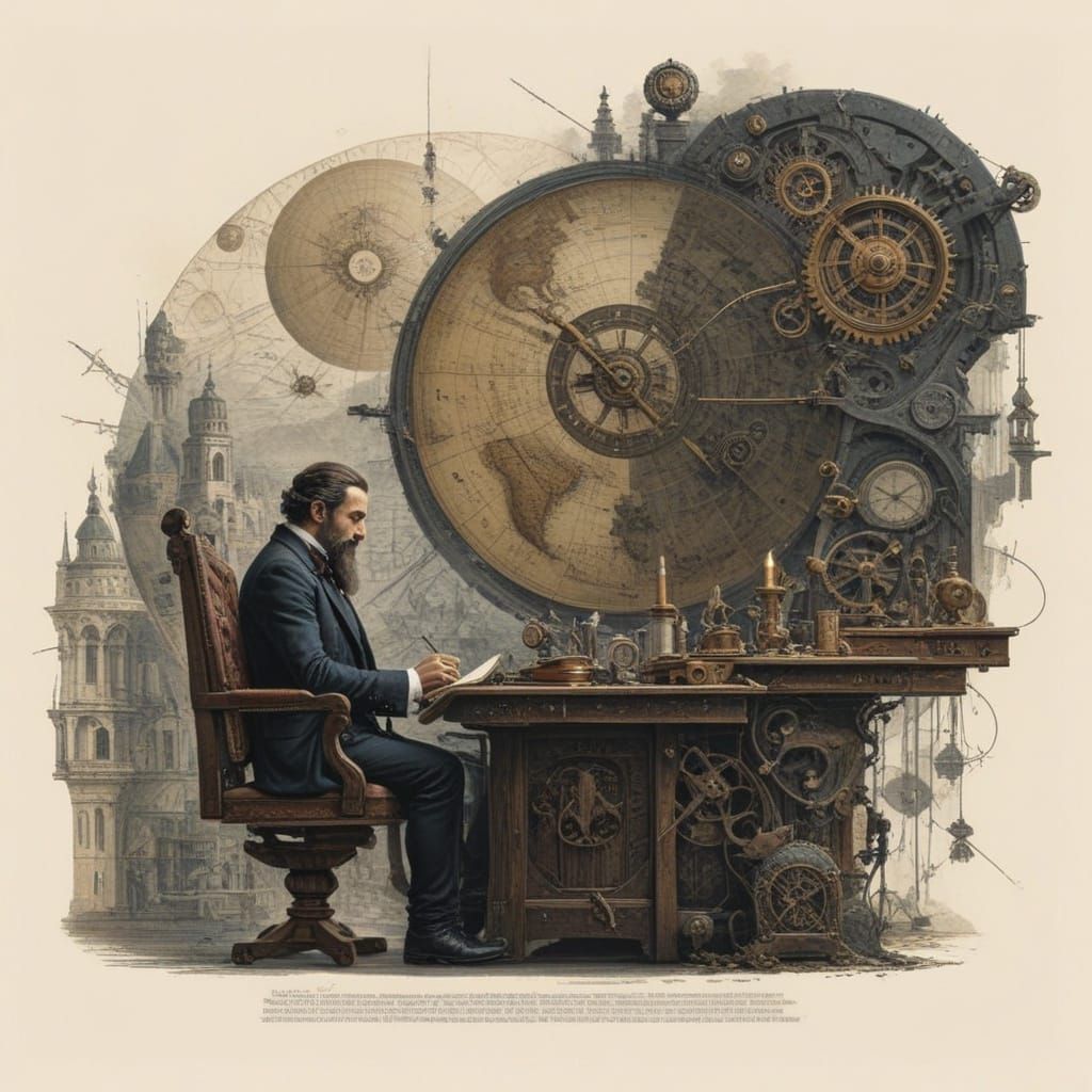 A Lonely Inventor Contemplates His Life's Work in a Dimly Li...