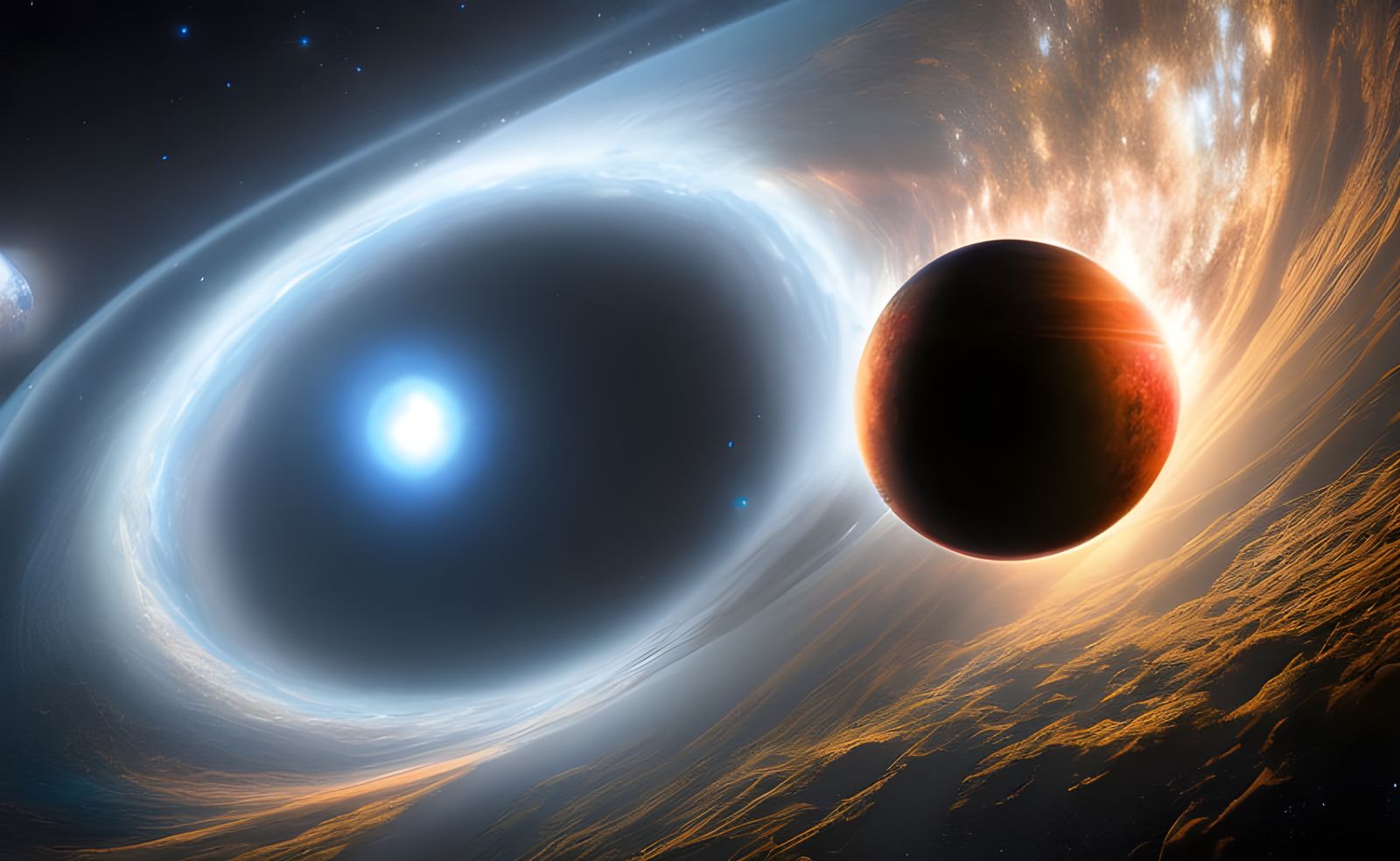 Spectacular Uranus Moon Miranda Oil Painting