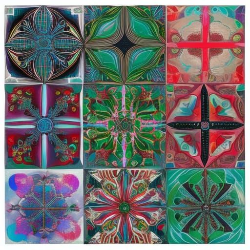 Abstract Surrealist Portrait in Oil on Canvas