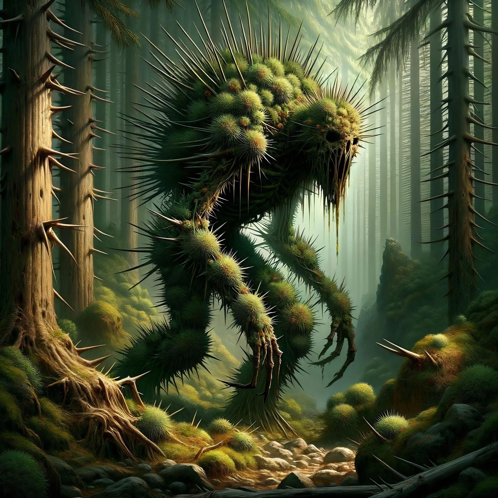 Ominous Needlefolk: A Plant Monster in Fantasy Art