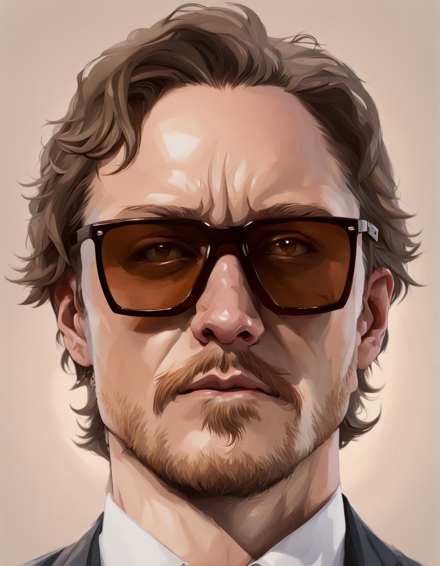 Sunglasses Portrait in Hyperdetailed Style