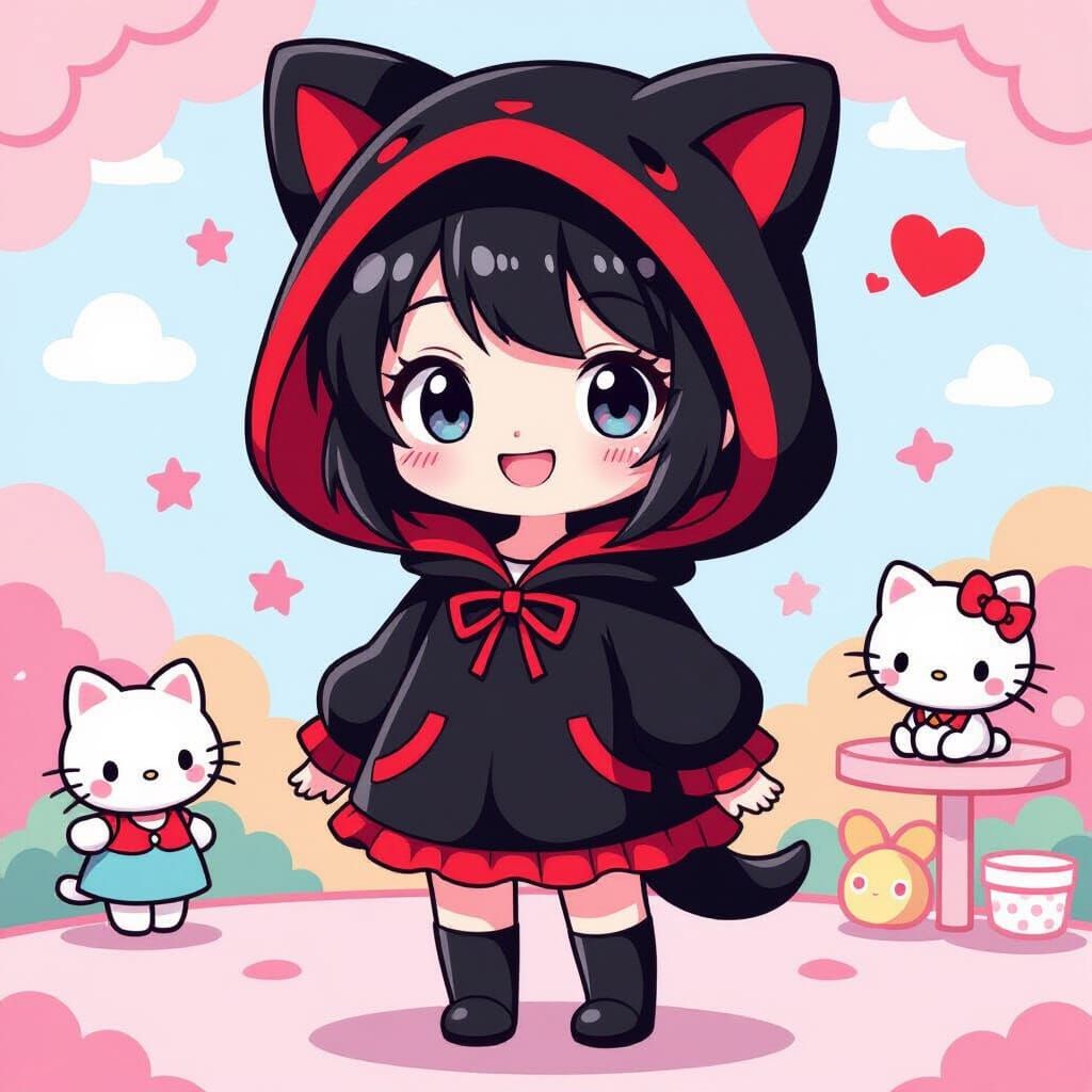 Kuromi in Sanrio World, Inspired by Pop Surrealism