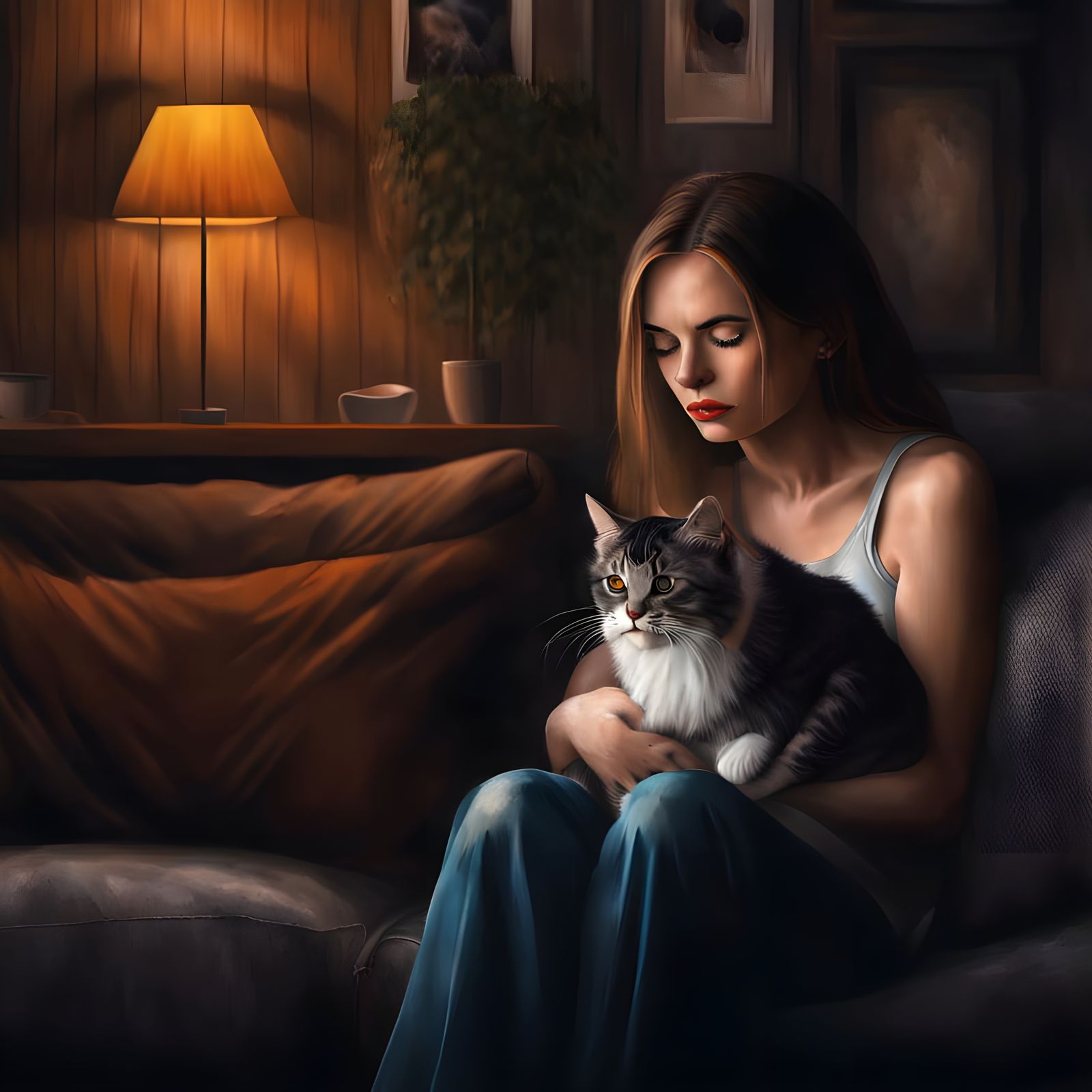 A Woman Hides Her Despair Behind a Calm Exterior