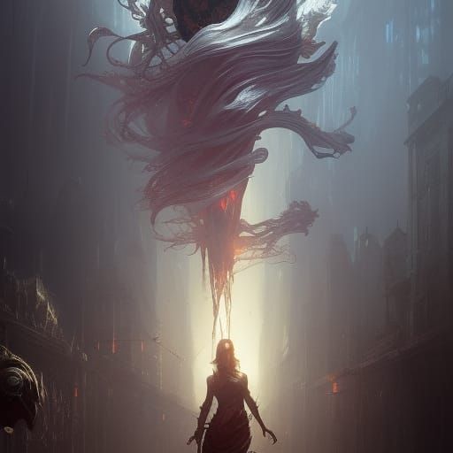 Dark Fantasy Wraith Concept Art in 8K Resolution