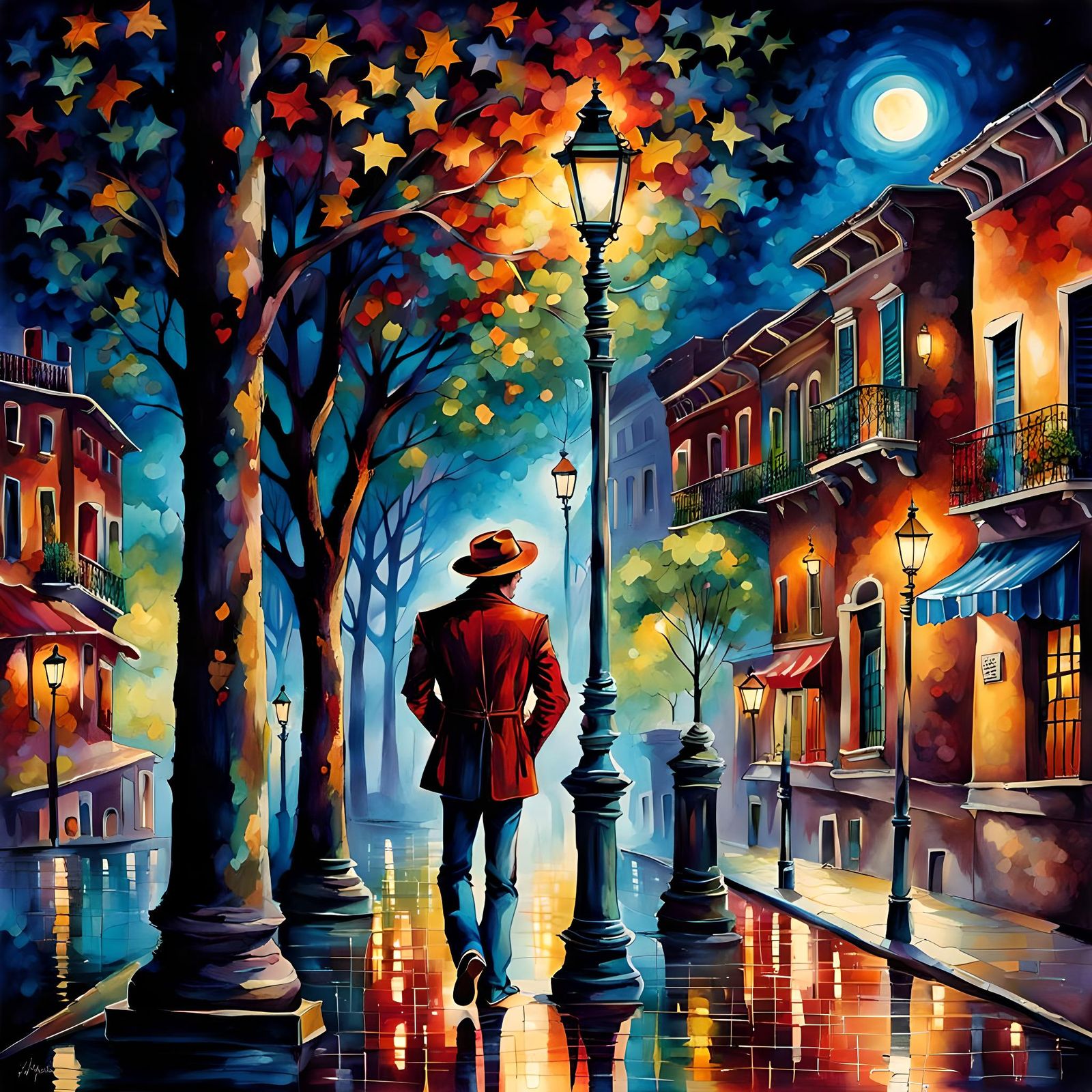 Walking in living color.