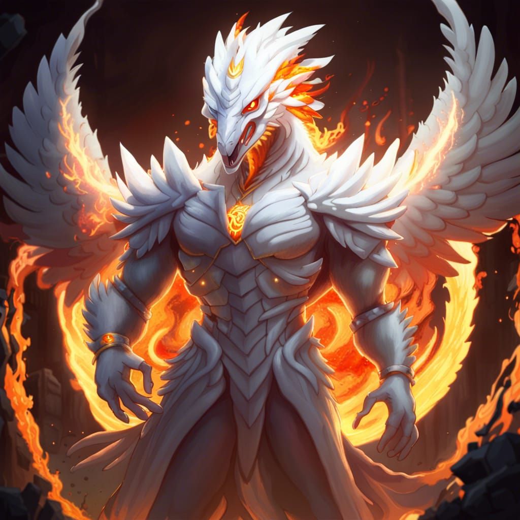 Reshiram in human form.