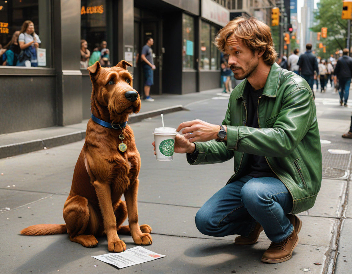Scooby-Doo and Shaggy in New York City Begging Scene