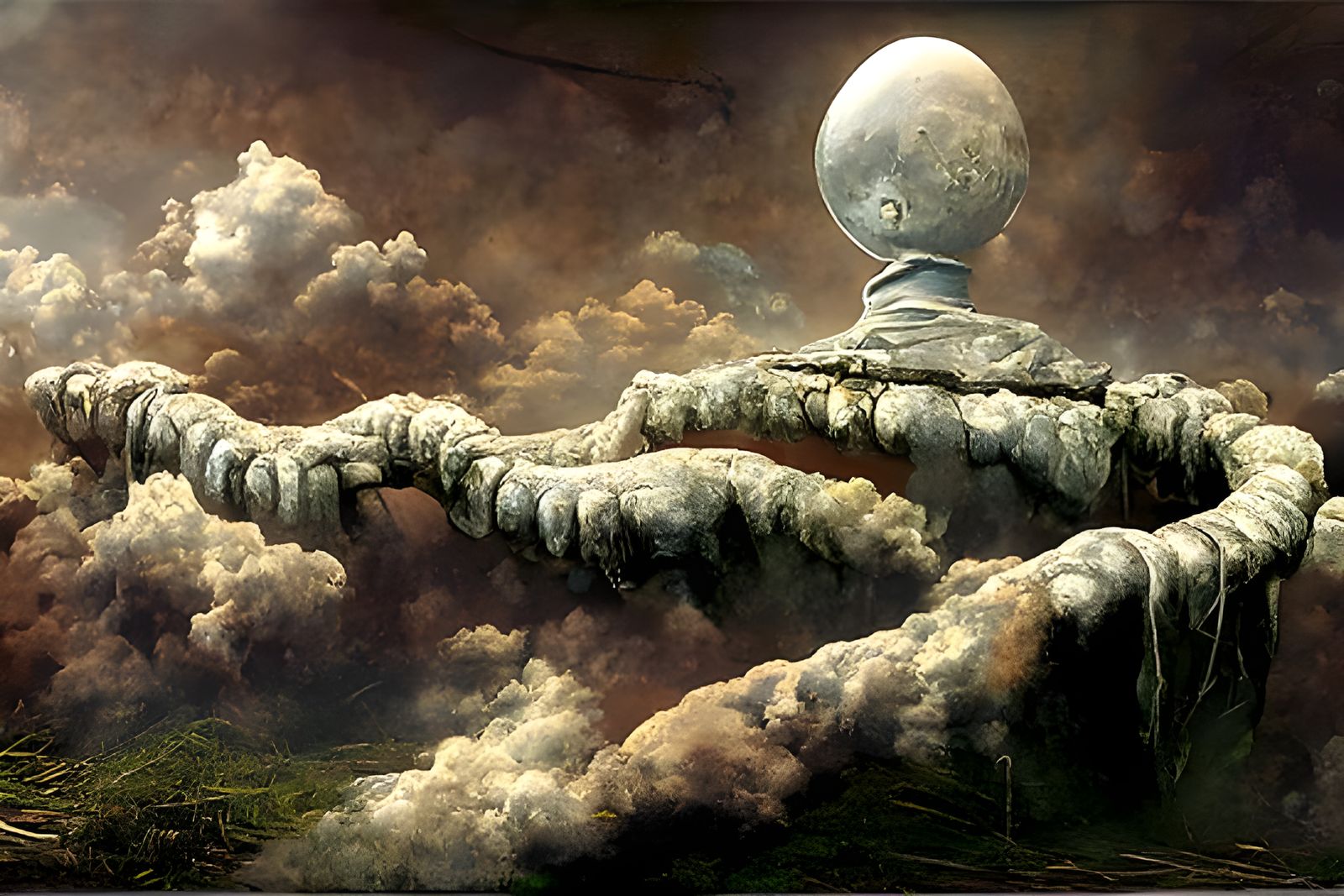 Surreal World Walker on Metal Arch