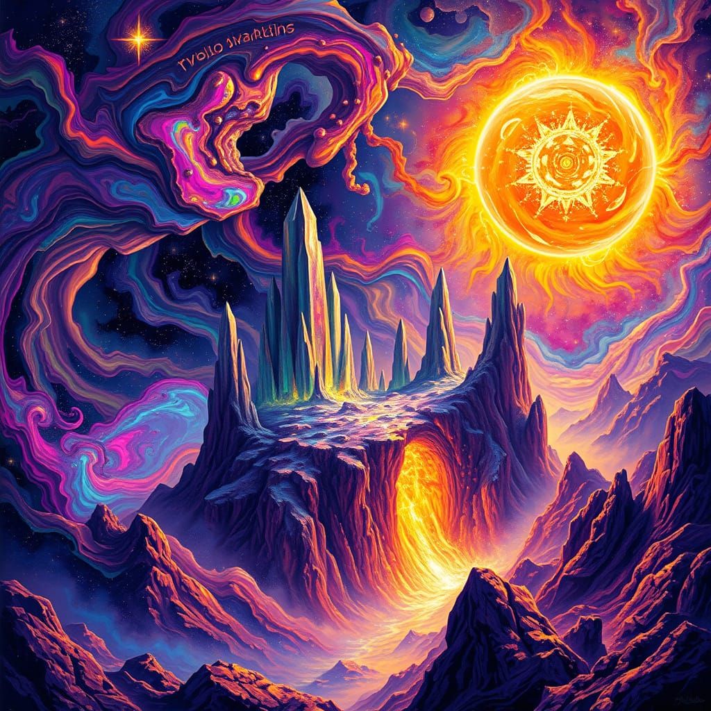 Ethereal Cosmic Vortex in Vibrant Hues