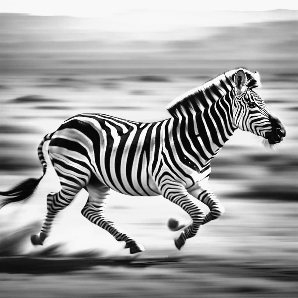 Zebra Races Across Serengeti in Documentary Style