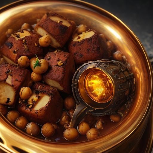 Steampunk Digimon Feast in Digital Art Style