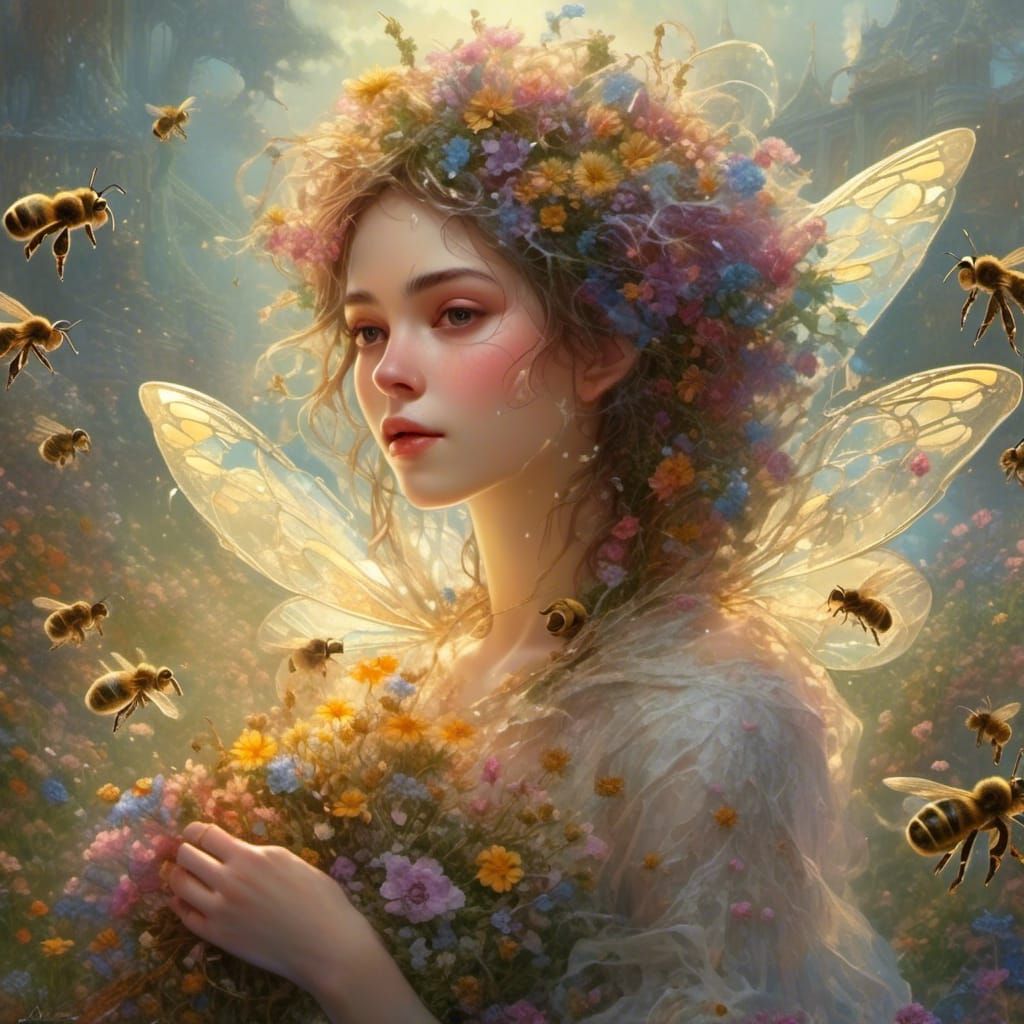 Bee Queen in Ethereal Fantasy Kingdom