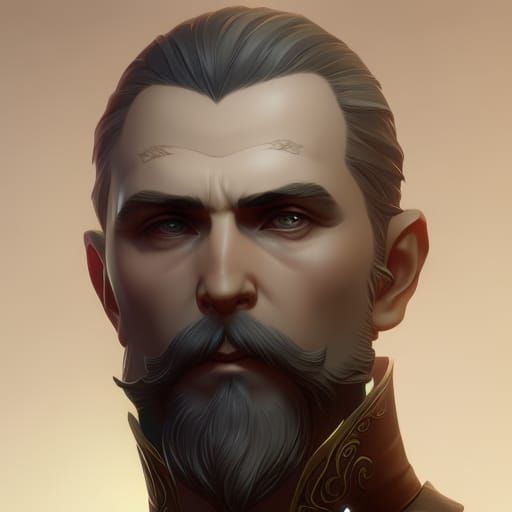 Tsar Nicholas Portrait in Art Nouveau Style