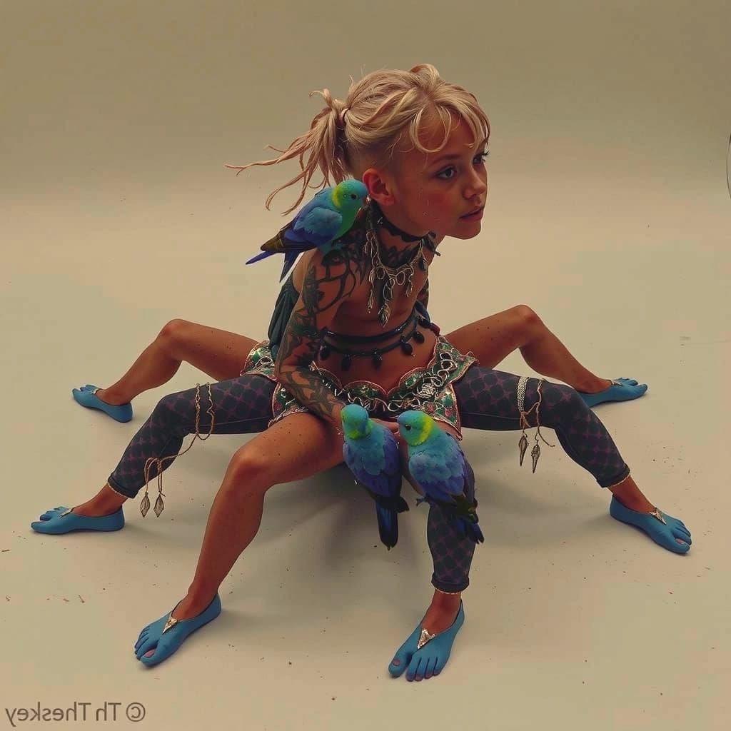 Ethereal White Parrots with Frosty Sheen