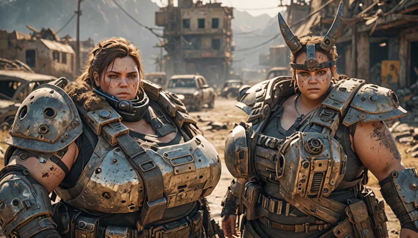 Post-Apocalyptic Wasteland: Two Hyper-Realistic Women