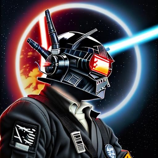 Godzilla as Tie Fighter Pilot in Star Wars Cockpit