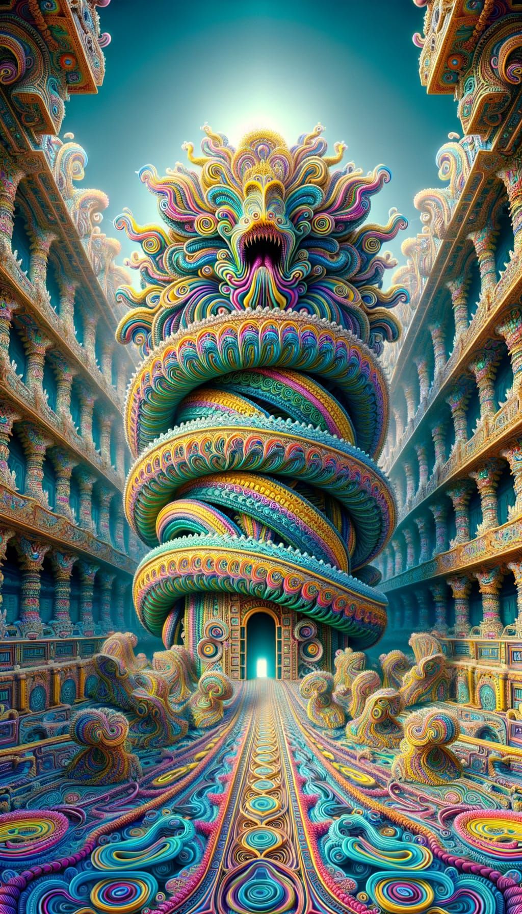Quetzalcoatl's Psychedelic Prison Escape in Fractal Megastru...