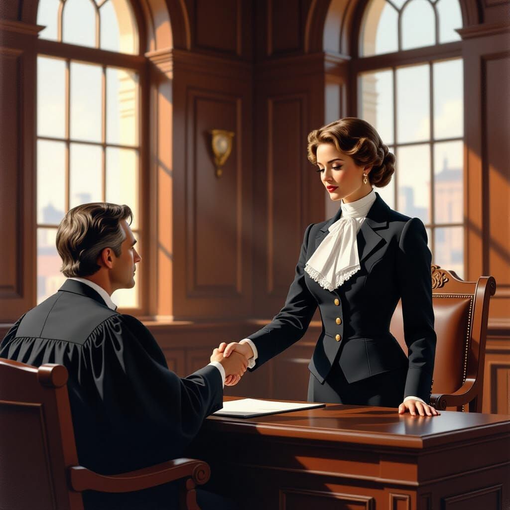 Courtroom Drama: Justice in Rockwell Style