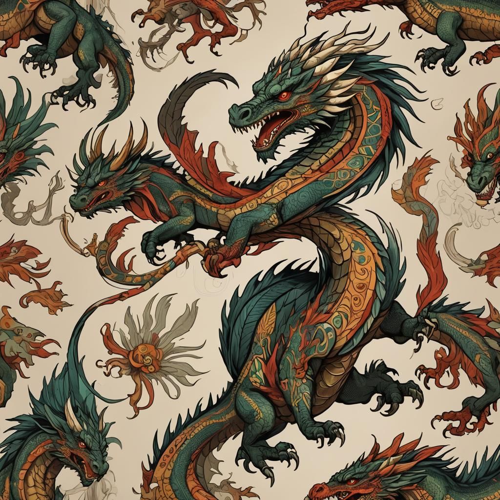 Native American Dragon Illustration