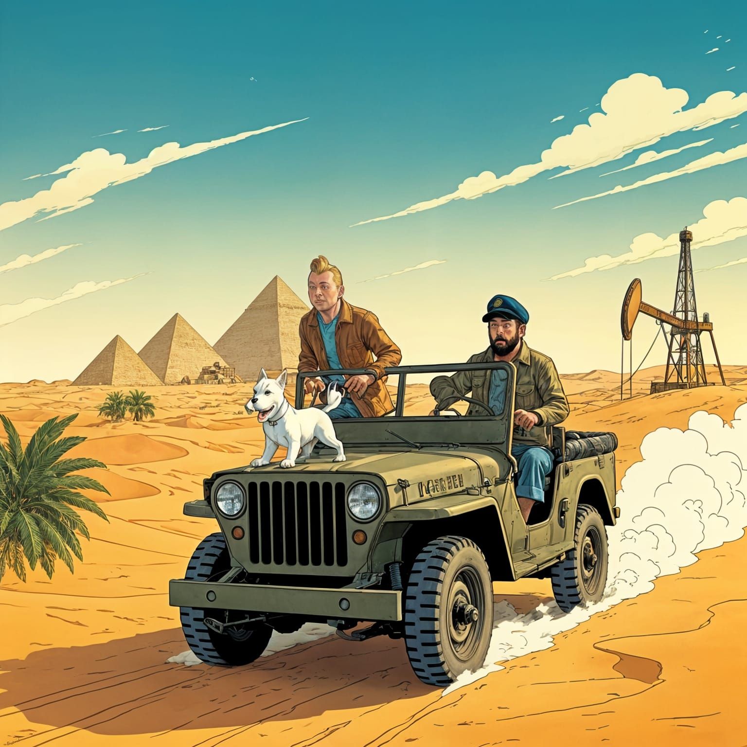 Tintin in Black Gold Land