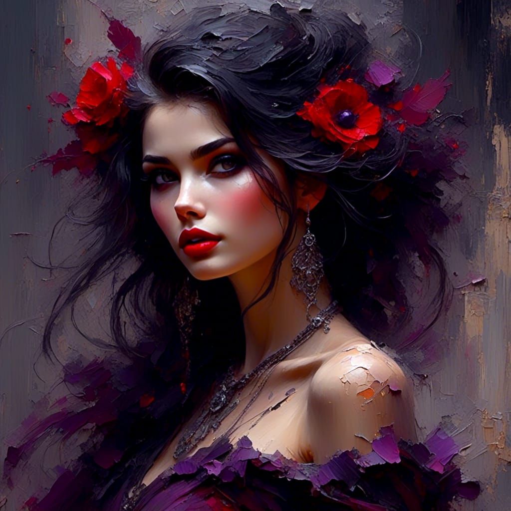 Gothic Punk Female with Breathtaking Beauty