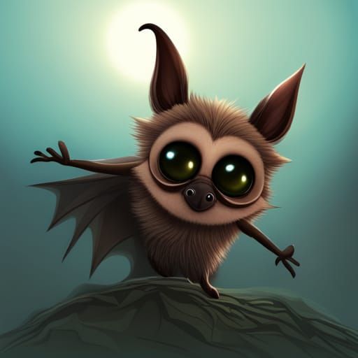 Fierce Furry Bat Warrior in Detailed 3D