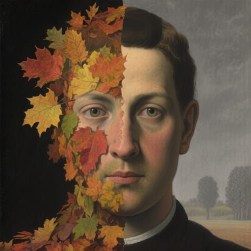 Surreal Portrait: Autumn Colors Meet Grayscale with Cinemati...