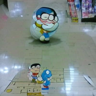 Doraemon, Nobita, and Giant Illustration