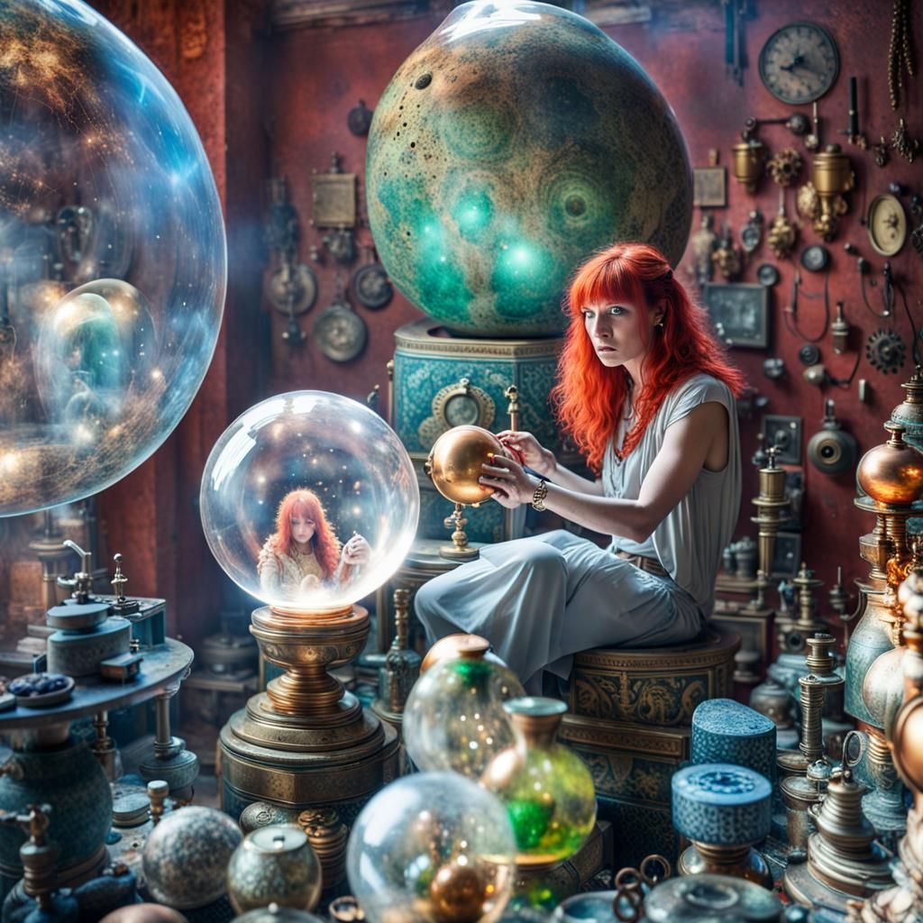 Stalker in Toxic Zone with Alien Artifacts