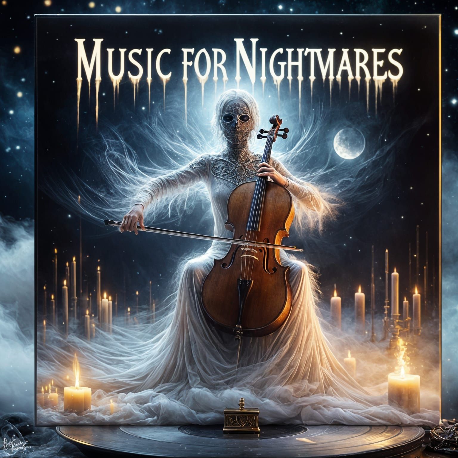 record sleeve 'Music for Nightmares'