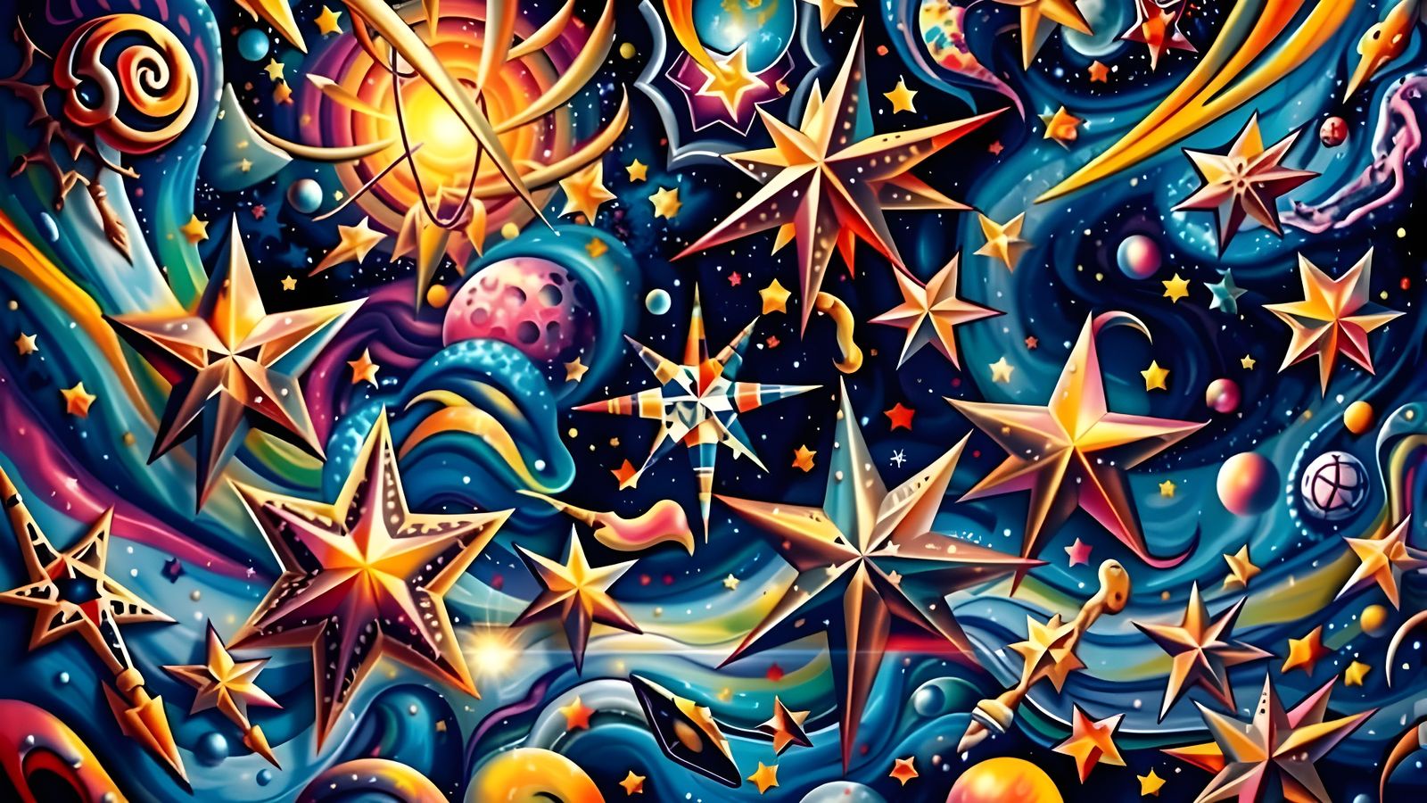 Maelstroms of Stars Surfing Plasma Coils: Macro Shot