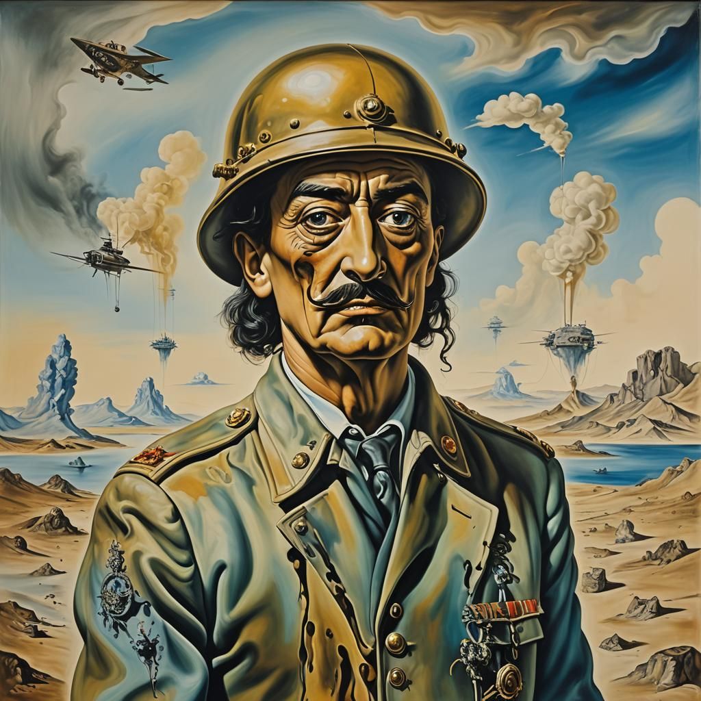 Surreal Soldier of Fortune in Dali Style
