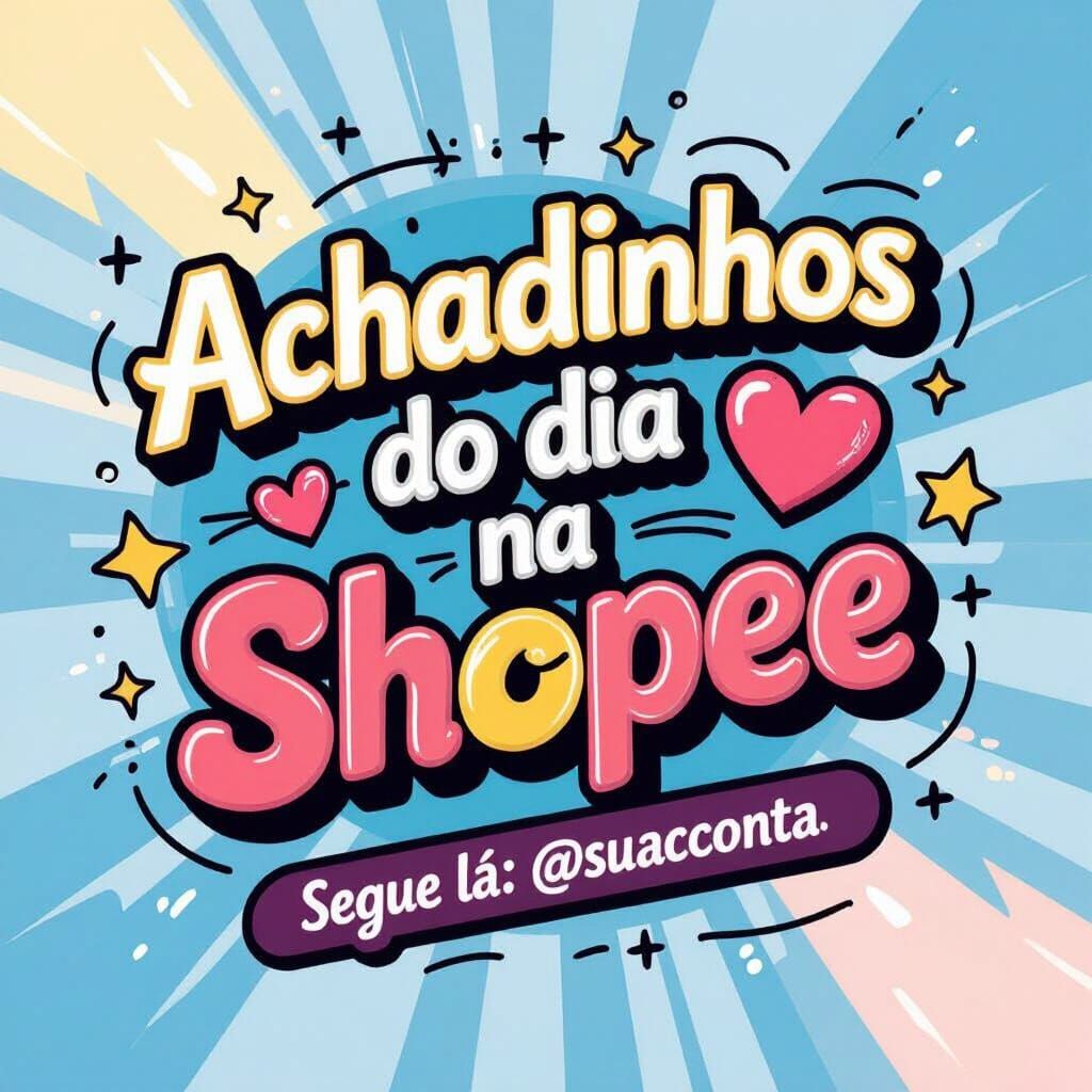 Cute Shopee Finds Flat Lay in Playful Doodle Style