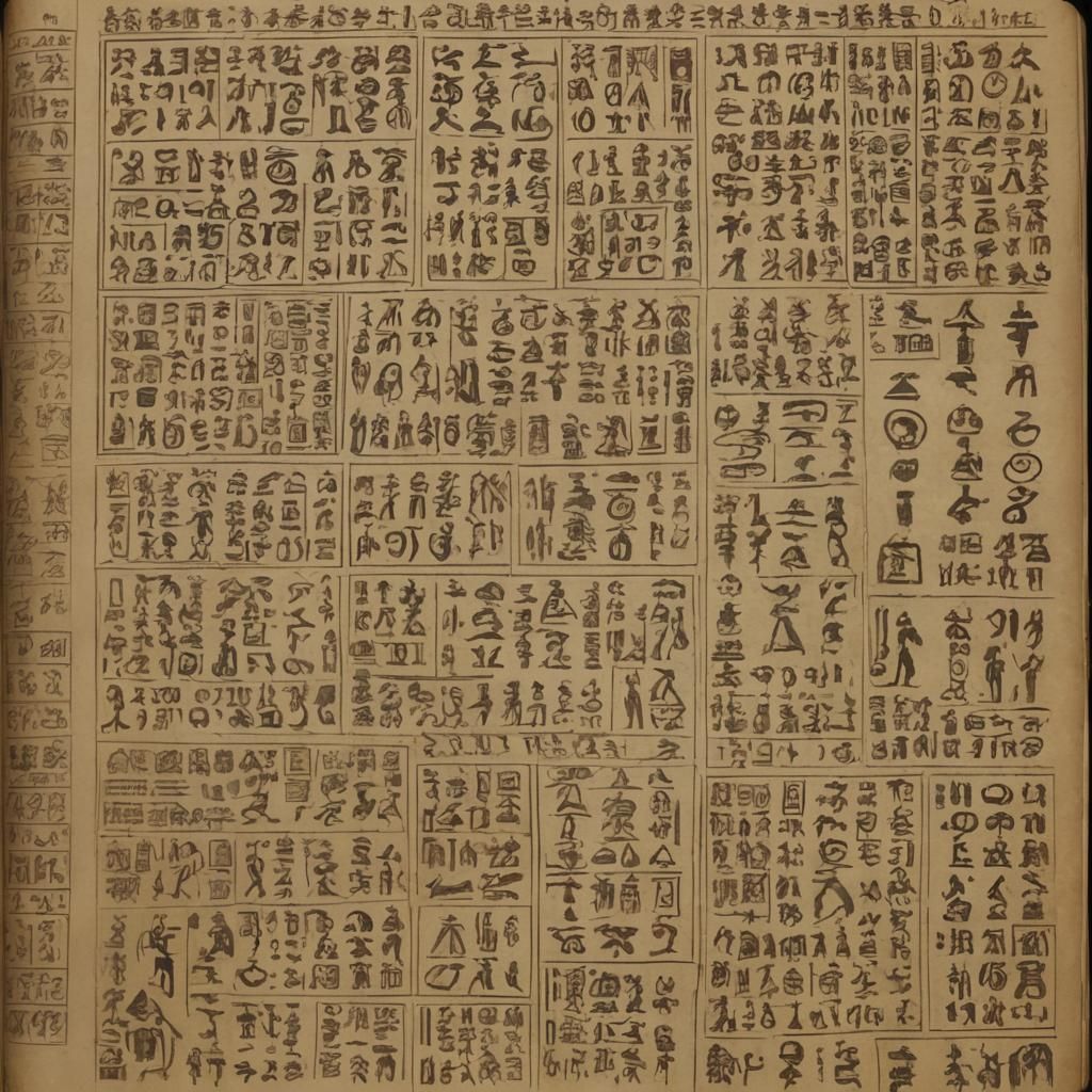 Detailed Matte Painting of Ancient Language Texts