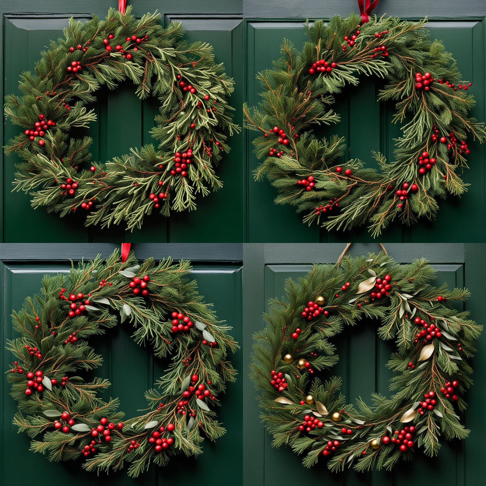 Magical Yule Wreath with Crystals