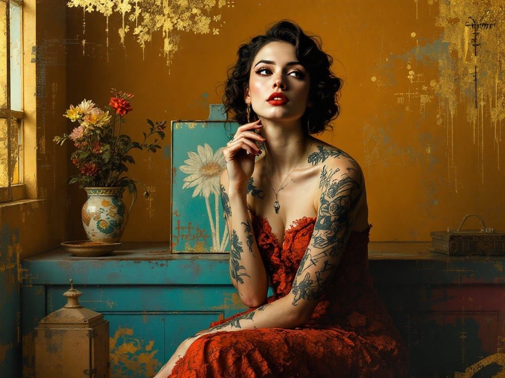 Ethereal Beauty Unveiled in Stylized Fusion