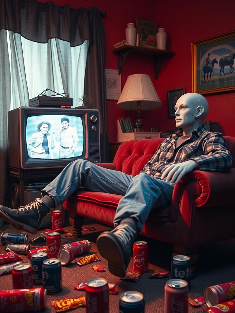 Crash Test Dummy's Nostalgic 90s Living Room