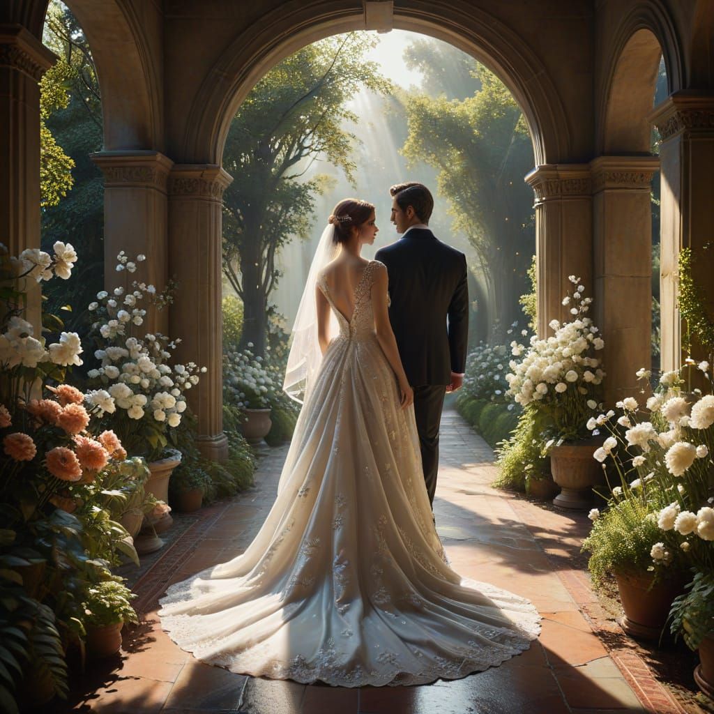 Romantic Garden Wedding in Jugendstil Style