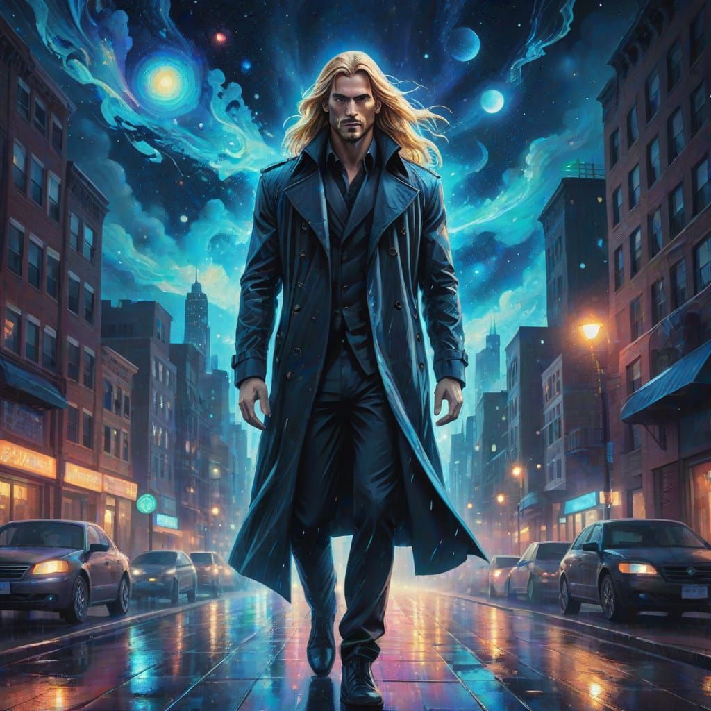 Cosmic Knight in Midnight City