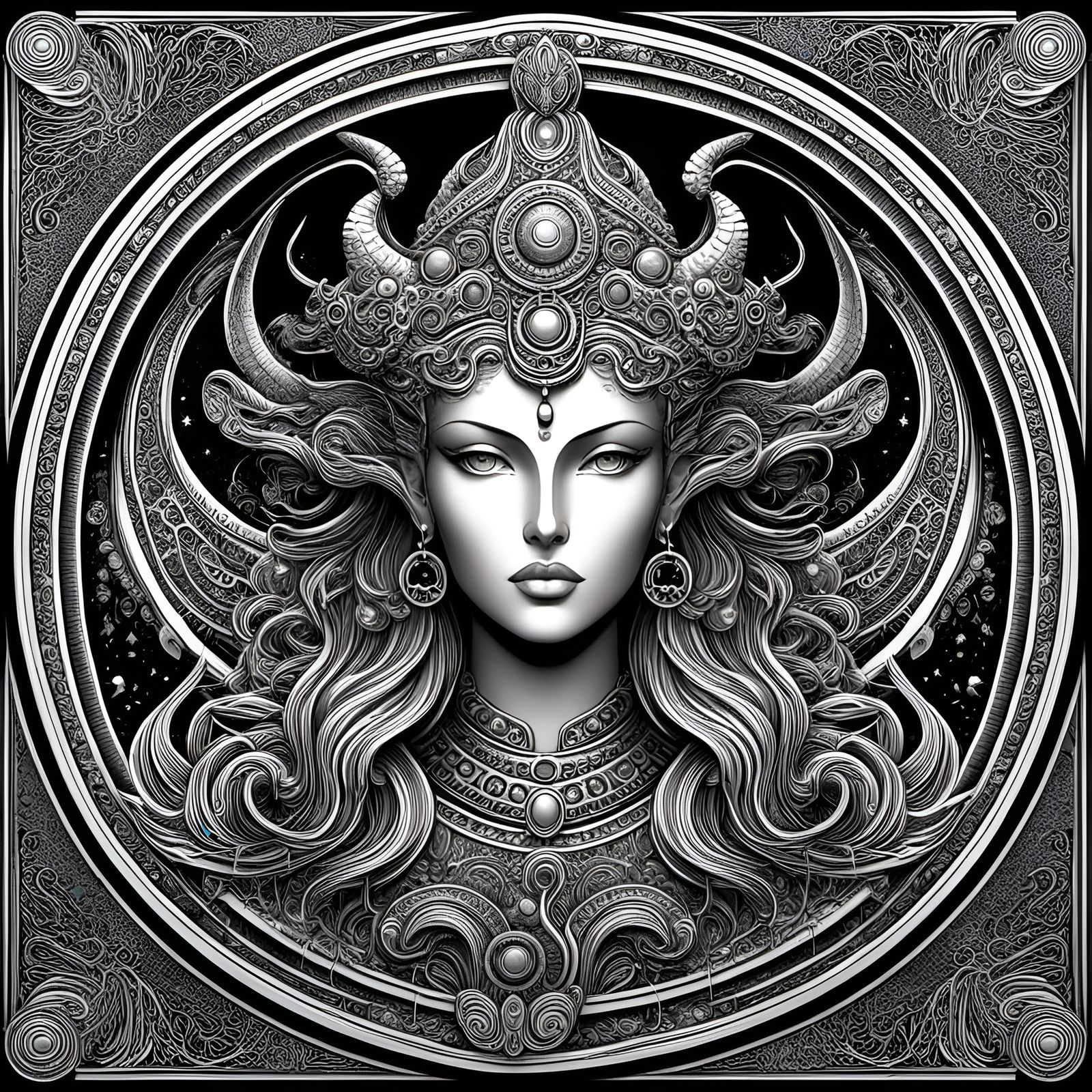 Female Warrior Coloring Page