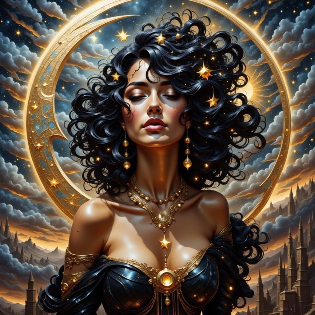 Radiant Celestial Portraits in Vibrant Digital Art