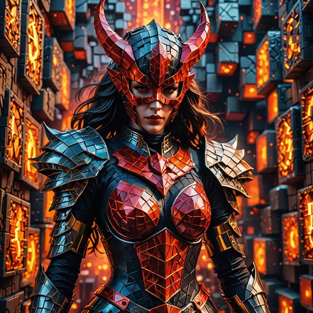 Cubic Woman Demon Knight in Mask