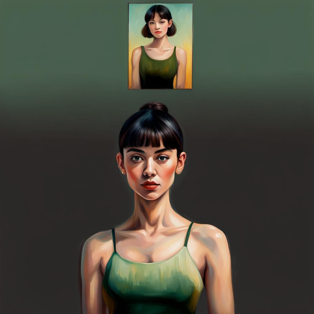 Girl and Desert Puzzle in Oil Painting Style